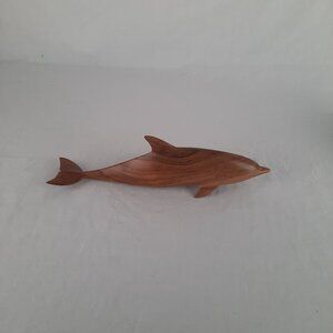 ❤️2/$30❤️ Vintage Rosewood Carved Whale - 11" long - Great Condition